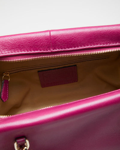 Womens Pink Leather Coach Handbag