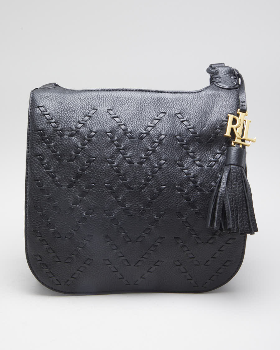 Womens Black Lauren (Ralph Lauren) Braided Leather bag