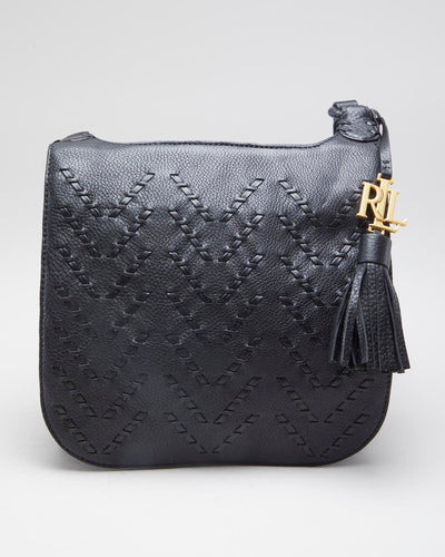 Womens Black Lauren (Ralph Lauren) Braided Leather bag