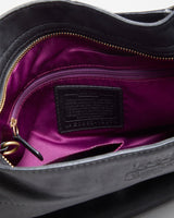 Womens Black Leather Coach Handbag