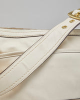 Vintage Y2K Womens Cream Leather Coach Handbag
