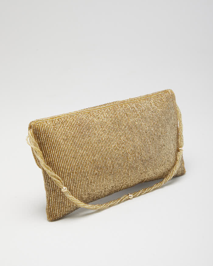 Vintage Women's Gold Beaded Evening Bag