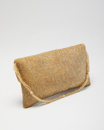 Vintage Women's Gold Beaded Evening Bag