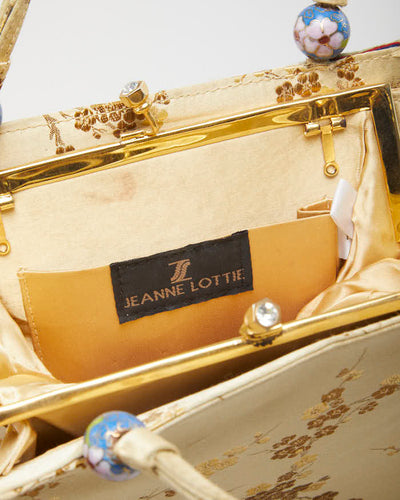 90s Vintage Women's Gold Jeanne Lottie Evening Bag