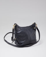 Woman's Black Coach Classic Leather Cross Body Bag
