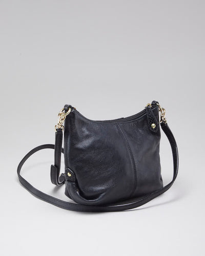 Woman's Black Coach Classic Leather Cross Body Bag