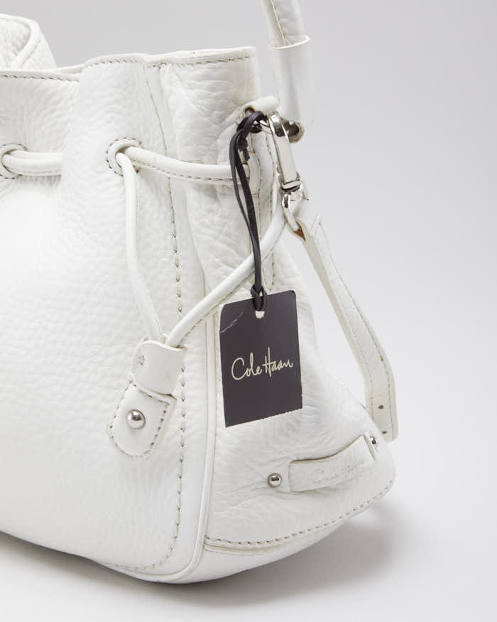 Woman's Cole Haan White Leather Hand Bag