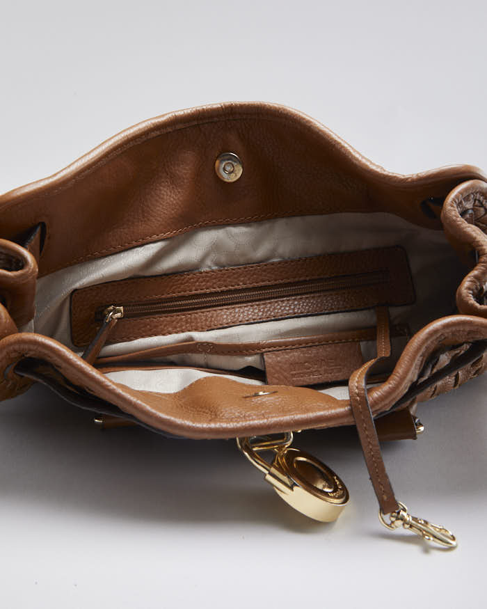 Sac à main vintage en cuir tressé marron Michael Kors pour femme