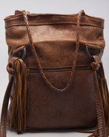 Mandara Brown Leather Tassel Bag