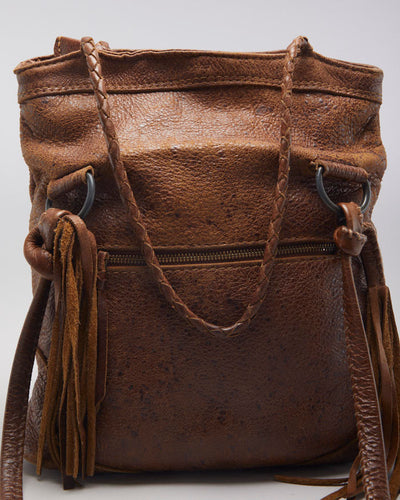 Mandara Brown Leather Tassel Bag