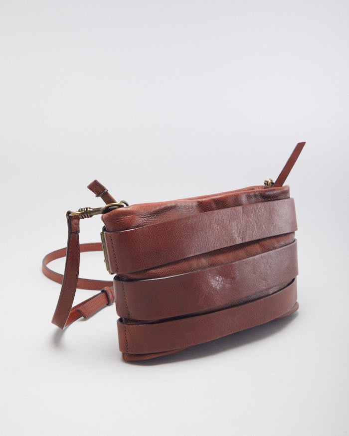 Massimo Dutti Leather Buckle Crossbody Bag