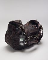 Deadstock Gussaci Brown Animal Print Handbag