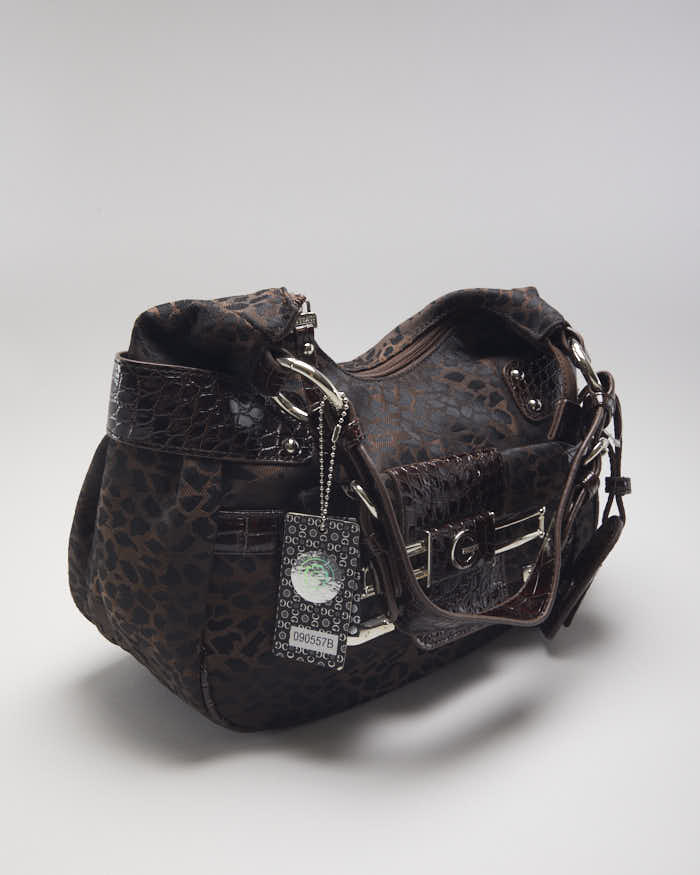 Deadstock Gussaci Brown Animal Print Handbag