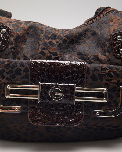 Deadstock Gussaci Brown Animal Print Handbag