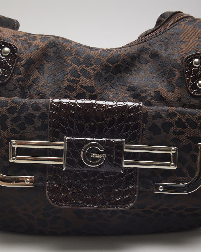 Deadstock Gussaci Brown Animal Print Handbag