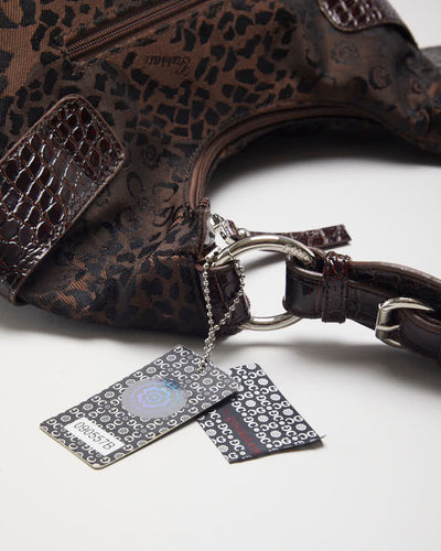 Deadstock Gussaci Brown Animal Print Handbag