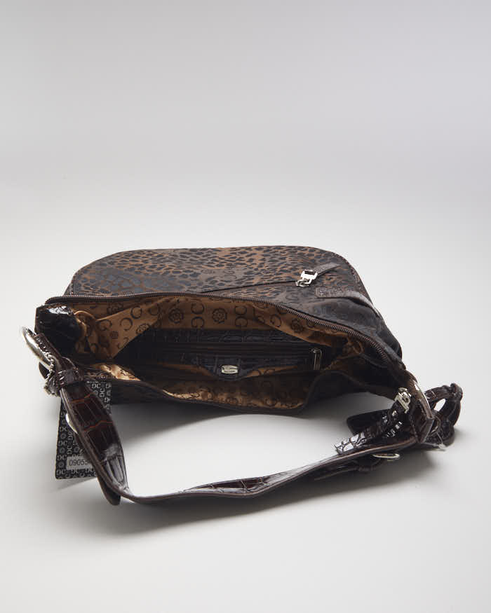 Deadstock Gussaci Brown Animal Print Handbag