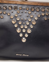 Vintage Miu Miu Cleo Leather Studded Handbag