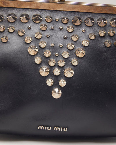 Vintage Miu Miu Cleo Leather Studded Handbag