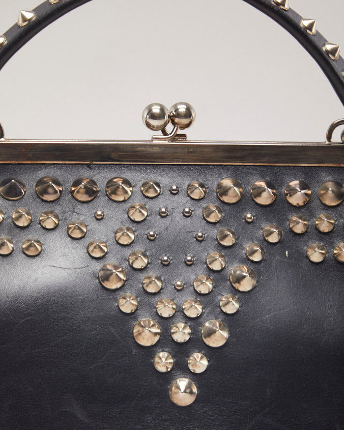 Vintage Miu Miu Cleo Leather Studded Handbag