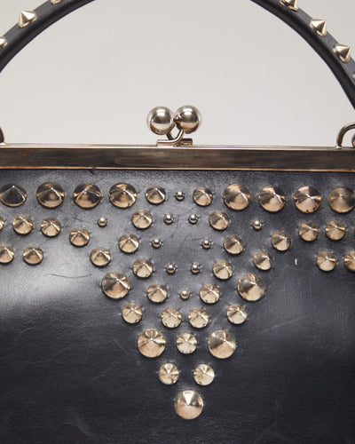 Vintage Miu Miu Cleo Leather Studded Handbag