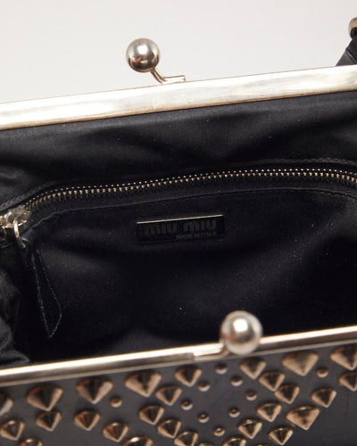 Vintage Miu Miu Cleo Leather Studded Handbag