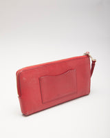 Coach Red Leather Clutch Purse Bag