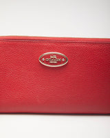 Coach Red Leather Clutch Purse Bag