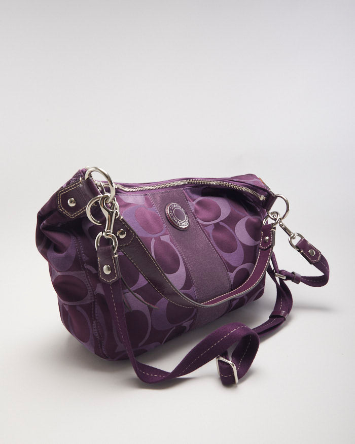 Coach Purple Monogram Handbag