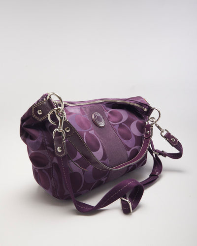 Coach Purple Monogram Handbag