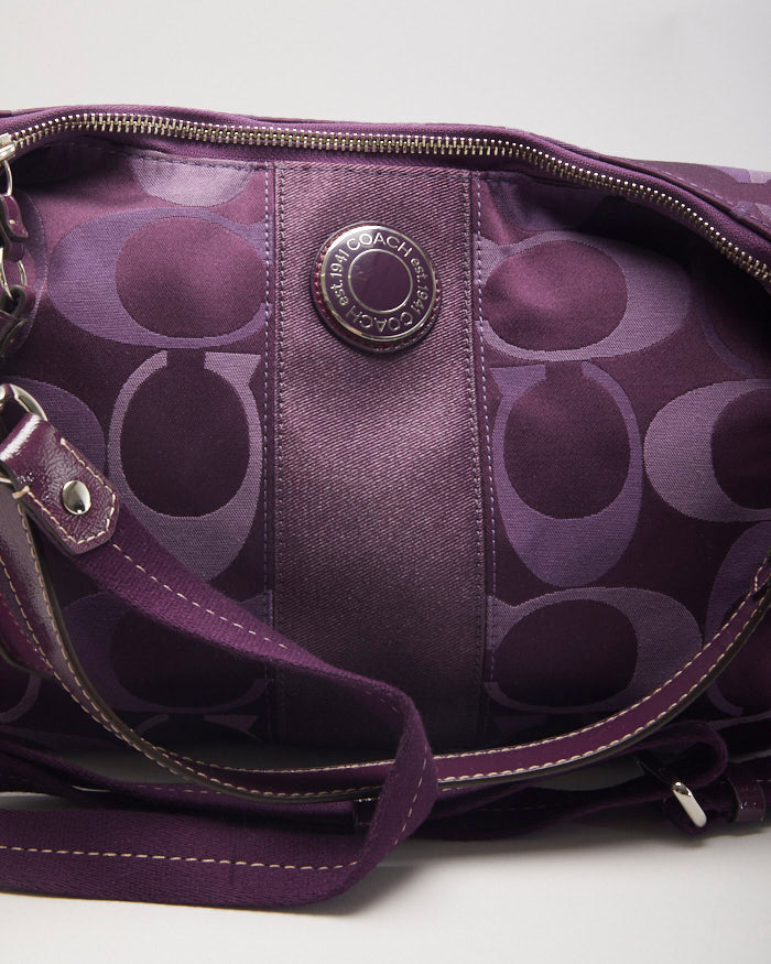 Coach Purple Monogram Handbag