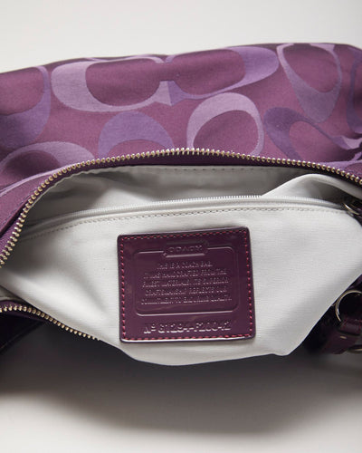 Coach Purple Monogram Handbag