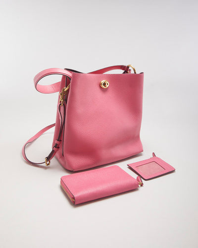 Coach Charlie Bucket Bag Pink With Matching Purse And Card Holder