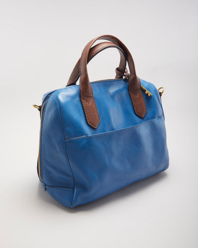 Fossil Blue Leather Bag