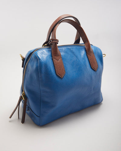 Fossil Blue Leather Bag