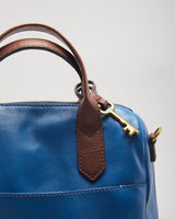 Fossil Blue Leather Bag