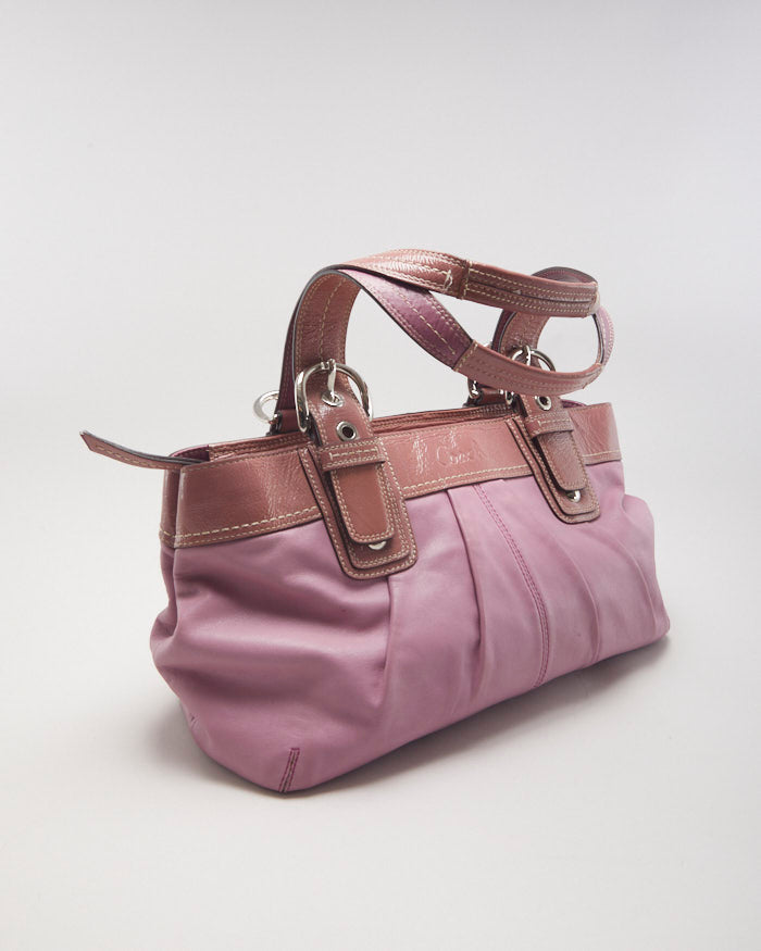 Vintage Y2k 00s Coach Pink Leather Bag