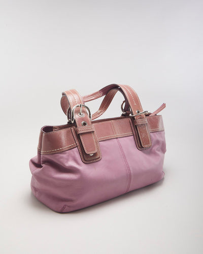 Vintage Y2k 00s Coach Pink Leather Bag