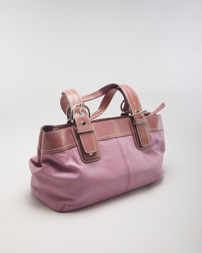 Vintage Y2k 00s Coach Pink Leather Bag