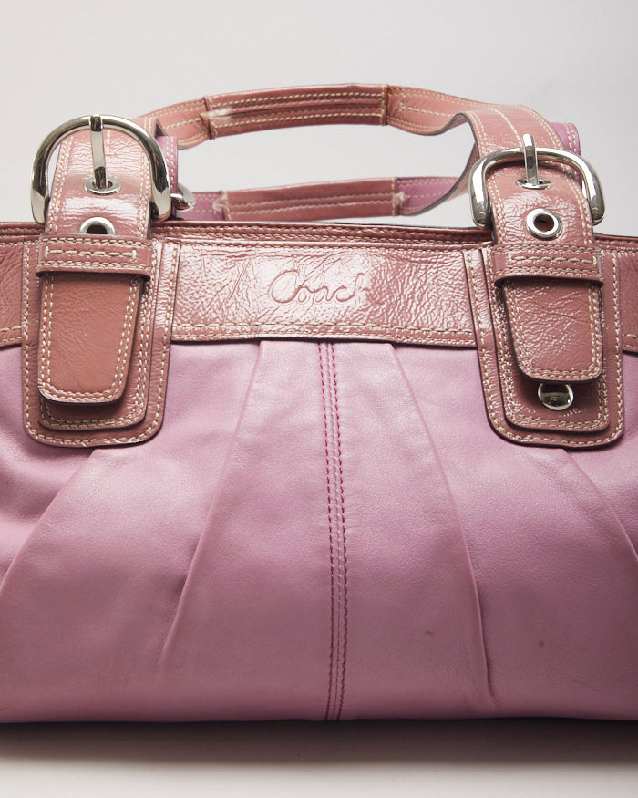 バッグ Vintage Y2k 00s Coach Pink Leather bag Vintage Y2k 00s Coach Pink Leather Bag – Rokit