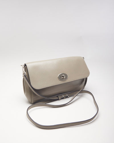 Coach Grey Leather Crossbody Bag