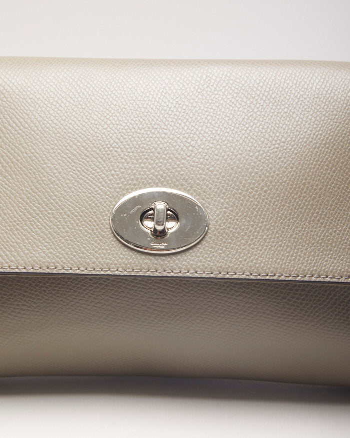 Coach Grey Leather Crossbody Bag