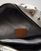 MCM Stark White Leather Backpack