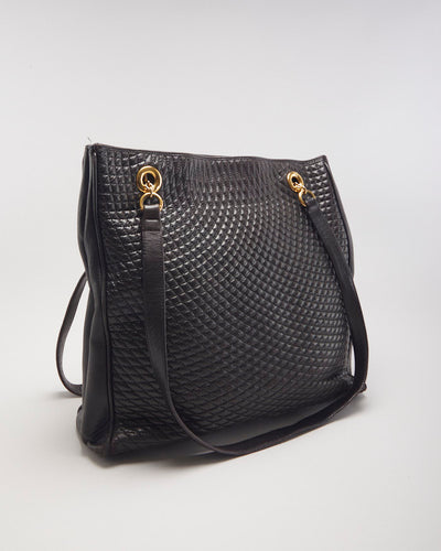 Bally  Quilted Leather Tote Shoulder Bag