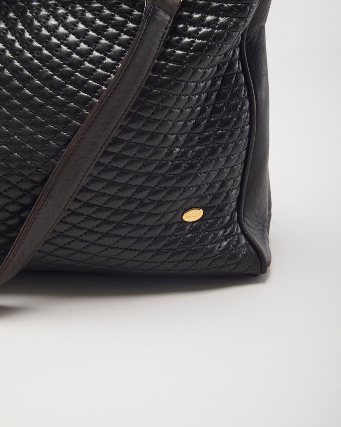 Bally  Quilted Leather Tote Shoulder Bag