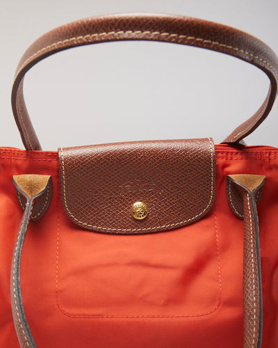 Longchamp Le Pilage Orange Small Tote Bag