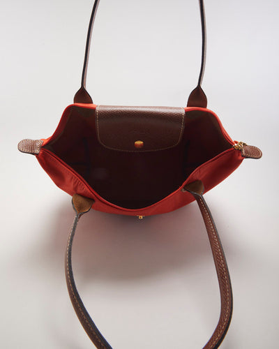 Longchamp Le Pilage Orange Small Tote Bag