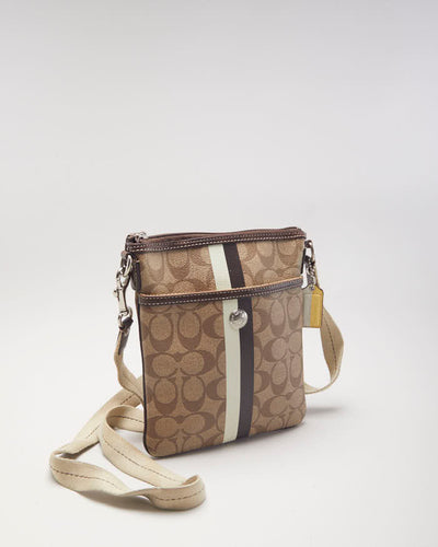 Coach Monogram Brown Crossbody Bag