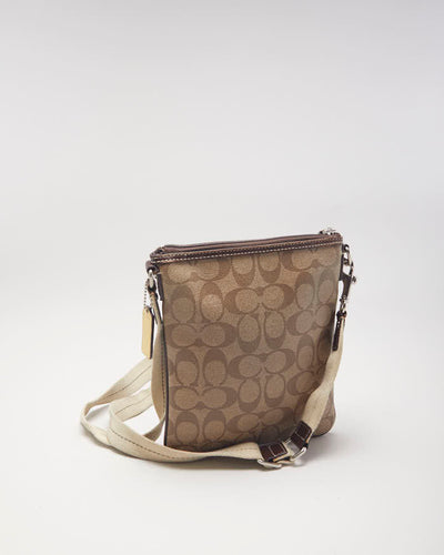 Coach Monogram Brown Crossbody Bag