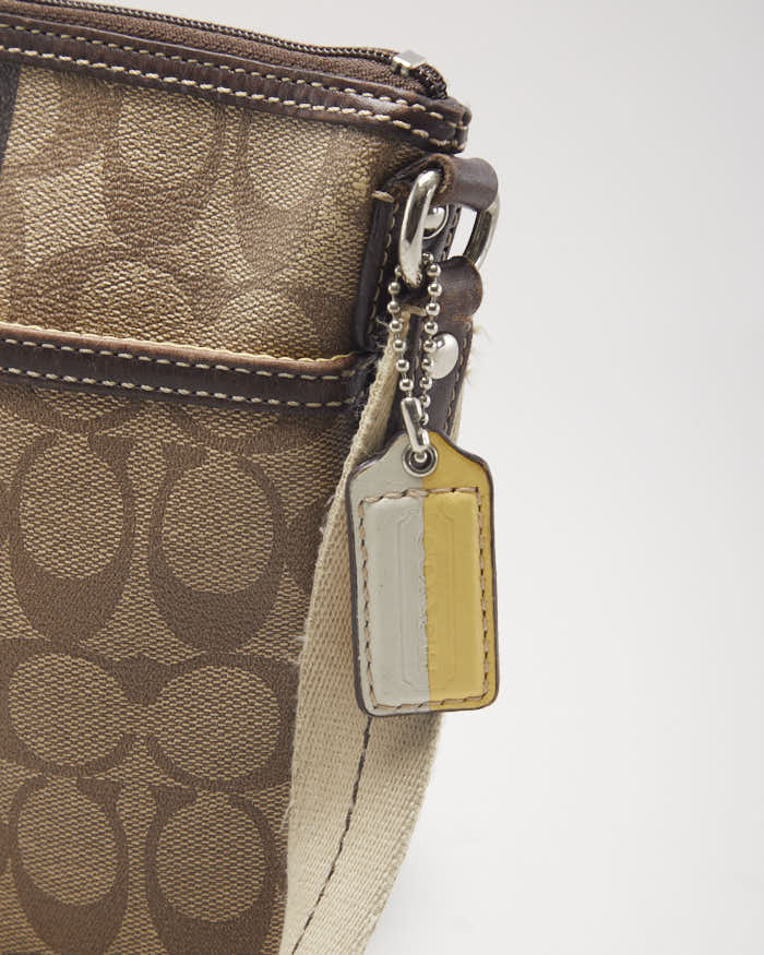 Coach Monogram Brown Crossbody Bag